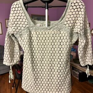 Solitaire Women's Crochet Blouse - Cream